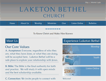 Tablet Screenshot of laketonbethel.org